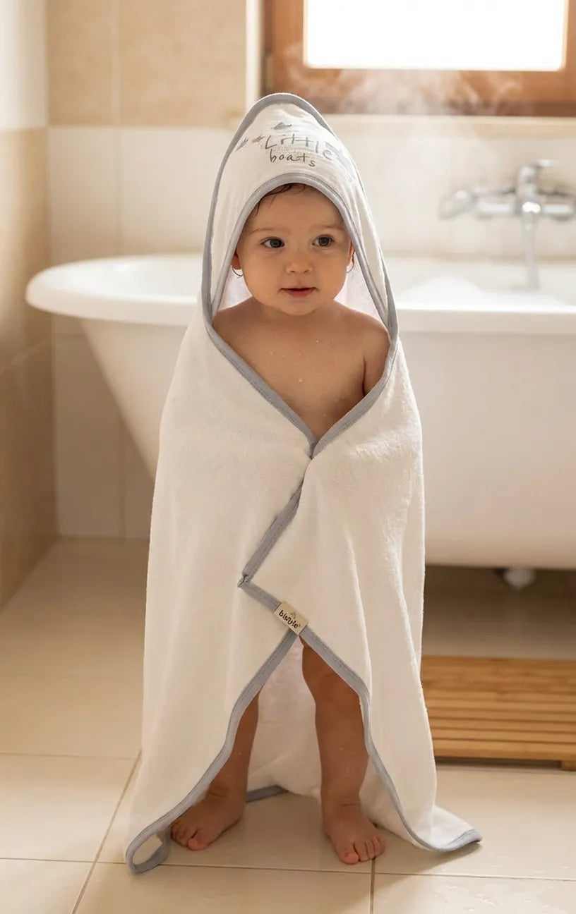 GOTS,Organik Pamuk, Yenidoğan Bebek Havlusu, 85x90 cm