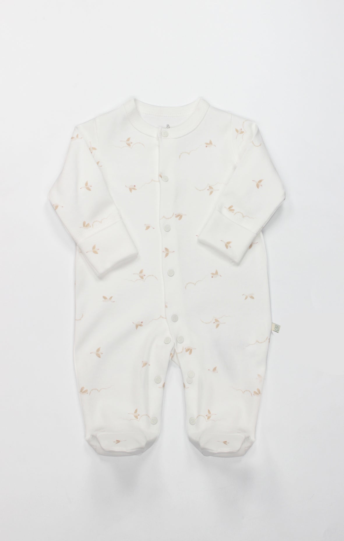 GOTS, Organik Pamuk, Unisex, Yenidoğan Tulum, 0-6 Ay