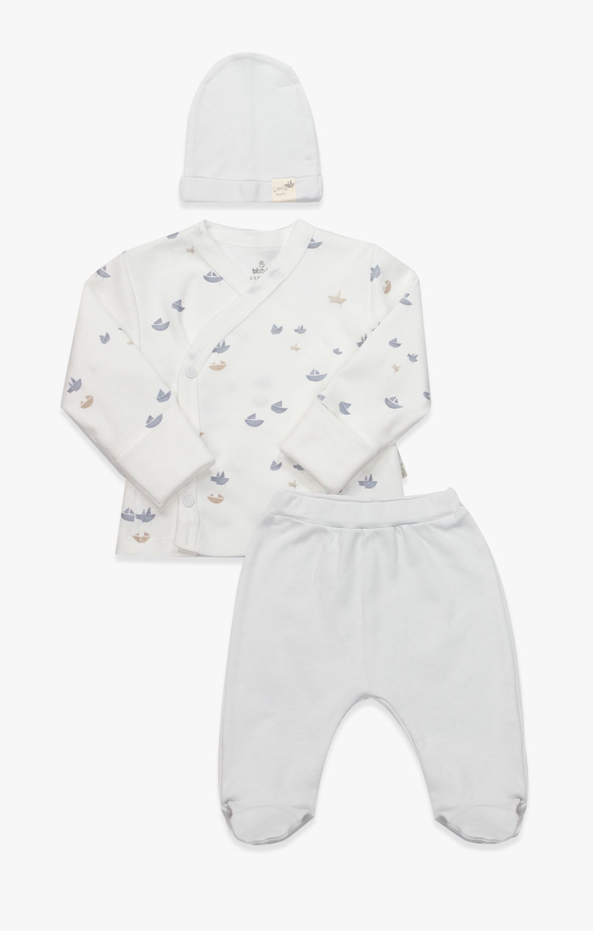 GOTS, Organic Cotton, 3-Piece Hospital Discharge Set, Newborn Outfit, 0-6 Months