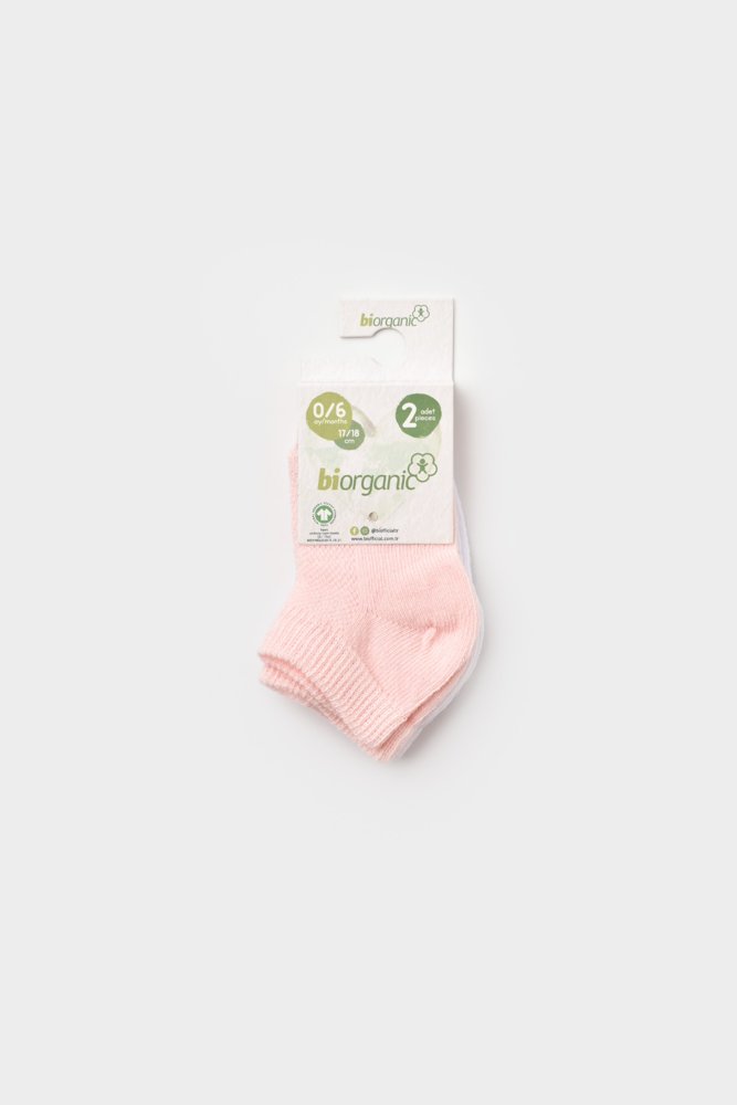 GOTS Sertifikalı 2’lİ Organik, Unisex, 6-12 Ay, Bebek Çorap