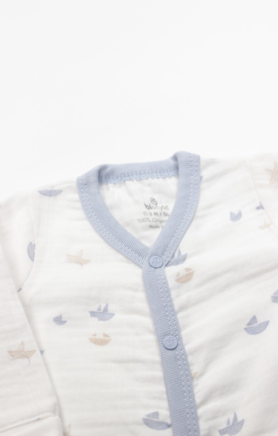 GOTS, Organik Müslin, Yenidoğan Erkek Bebek 10’lu Hastane Çıkışı, 0-3 Ay