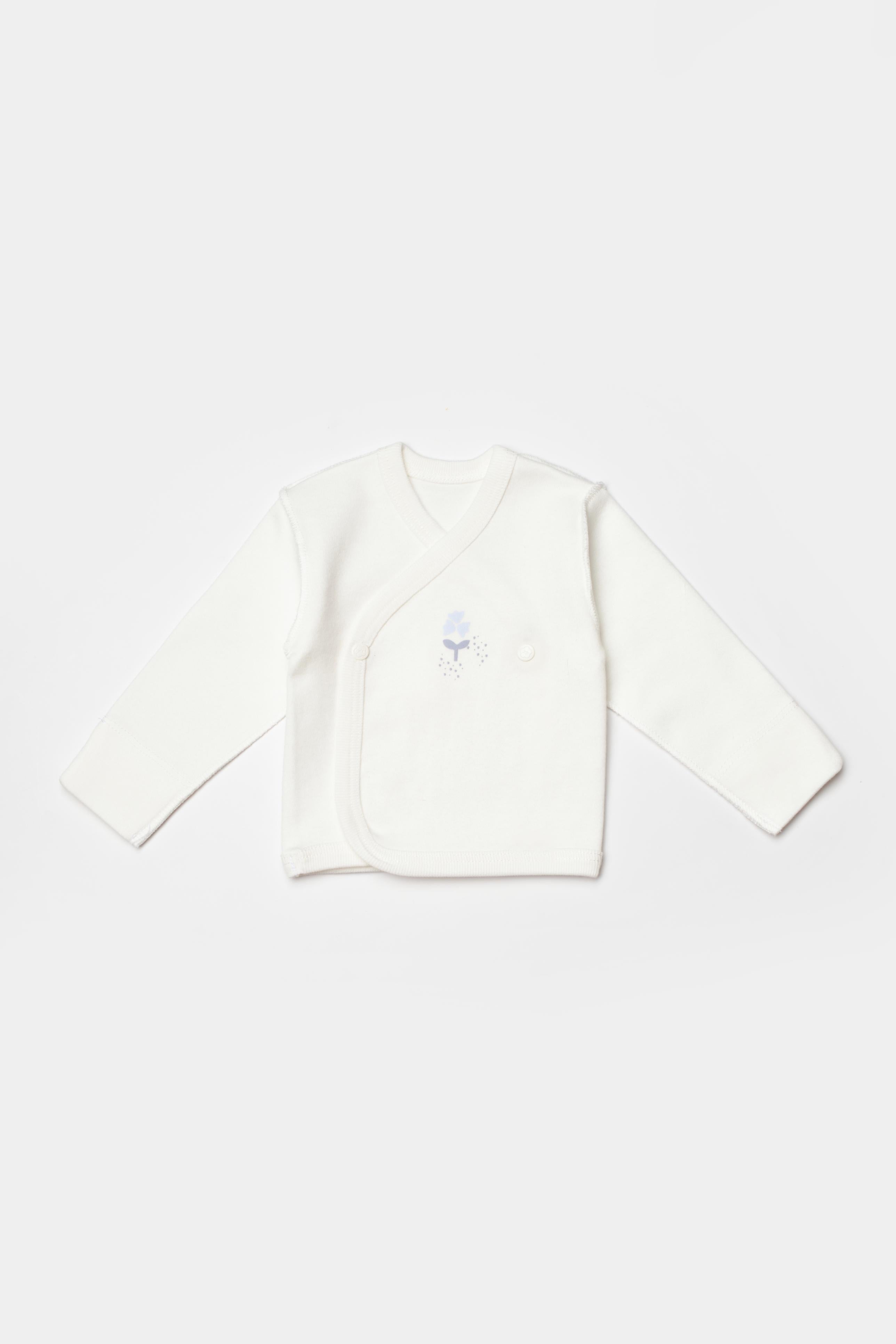 GOTS sertifikalı, organik pamuklu Love Floral temalı prematüre unisex body, yenidoğanlar için yumuşak ve doğal dokulu.