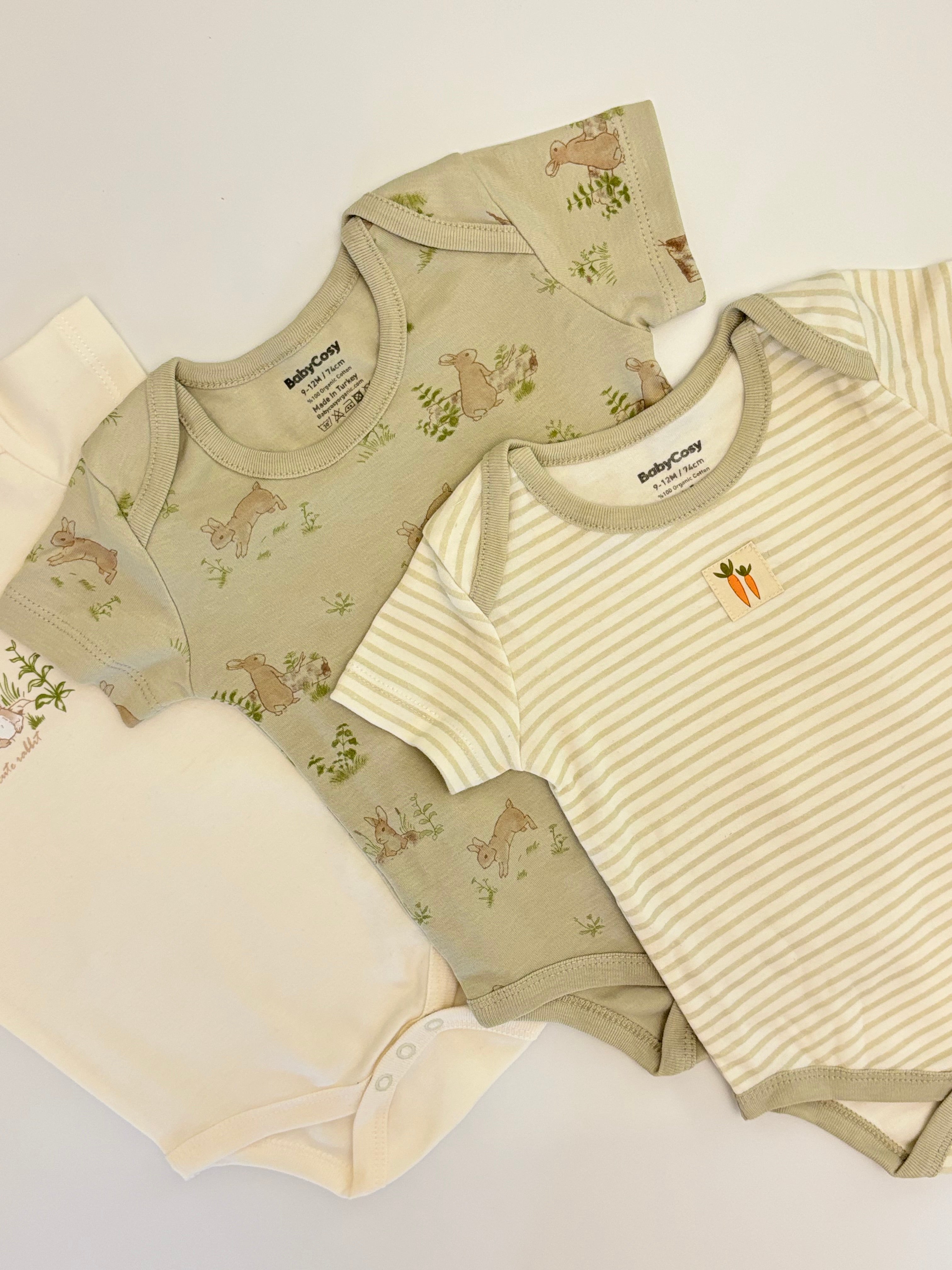 GOTS Sertifikalı, Organik Unisex Bebek 3&