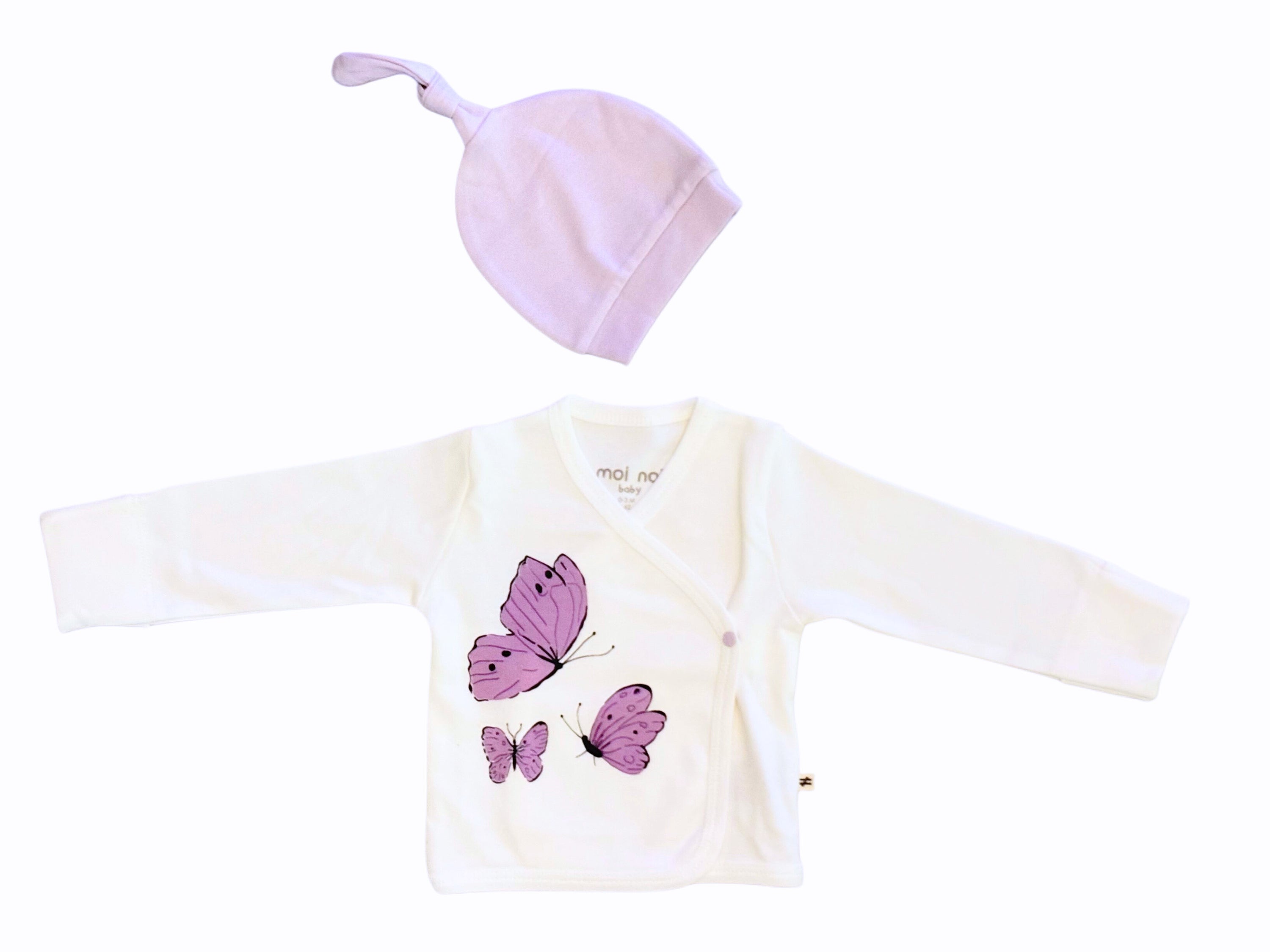 OEKO-TEX Sertifikalı, Organik, Kız Bebek,Kelebek, 10&