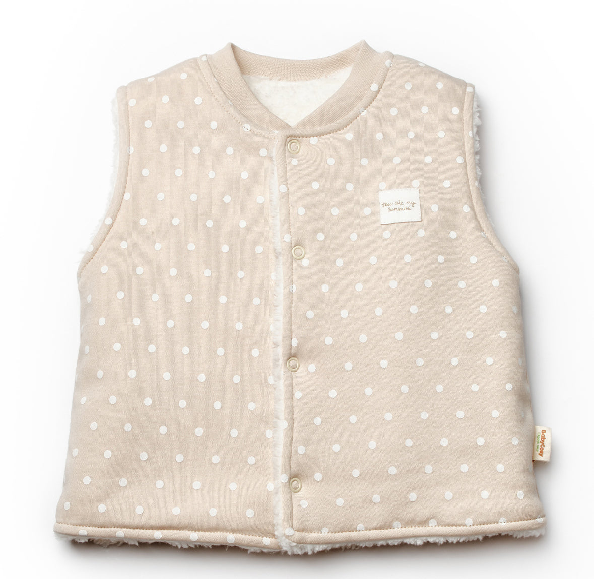 GOTS Sertifikalı, Organik, Unisex, Peluşlu Yelek, 3-24 Ay