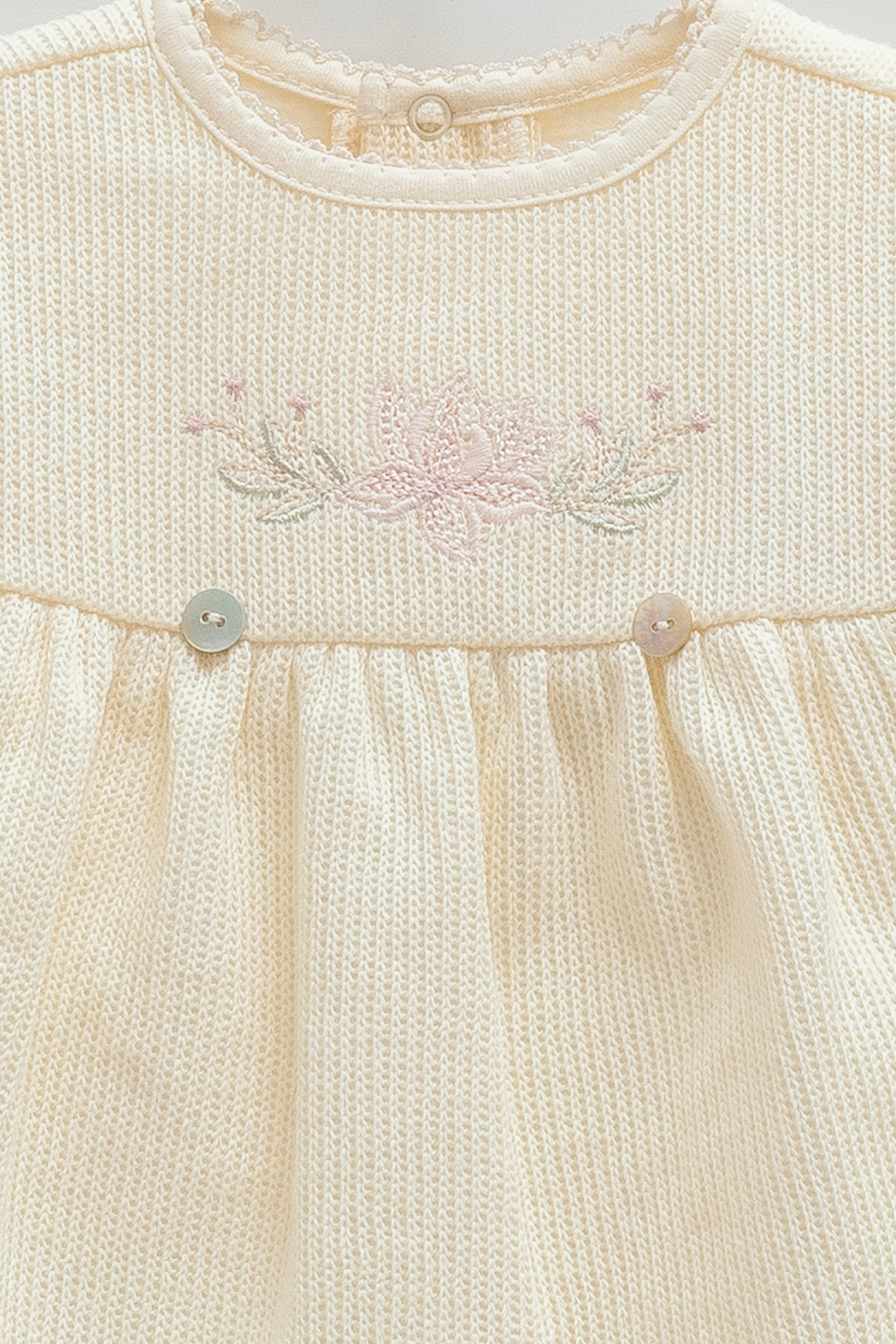 OEKO TEX certified, 100% cotton, knitted embroidery, baby girl, two-piece set, 3-18 months.