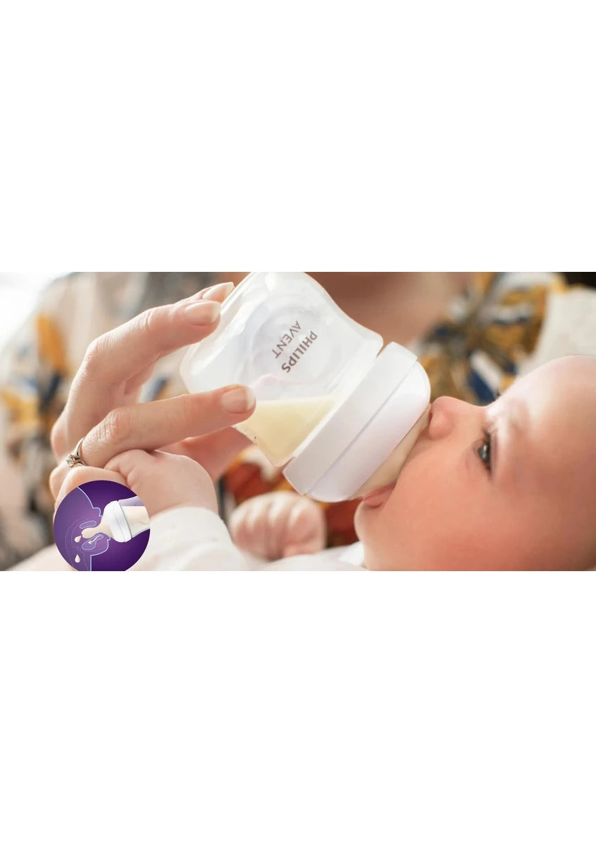 Philips Avent Natural Response Glass Baby Bottle 0 Month+120ml SCY930/01 (Anti-colic)