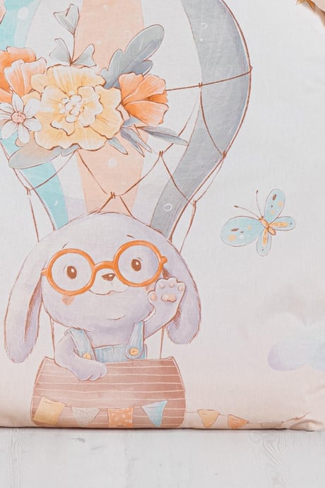 OEKO-TEX, 100% Cotton, Flying Rabbit, Baby Bedding Set