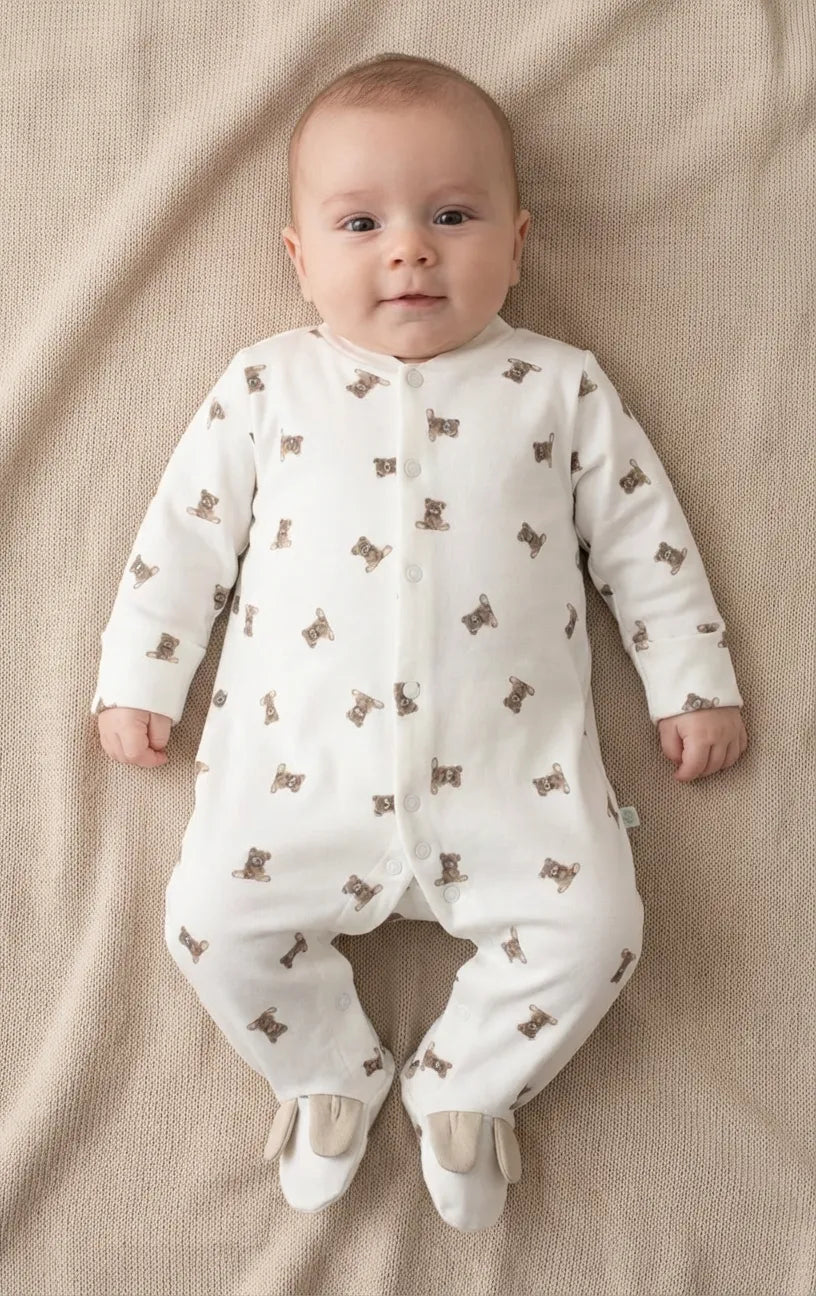 GOTS, Organik Pamuk, Bebek, Yenidoğan Tulum, 0-6 Ay