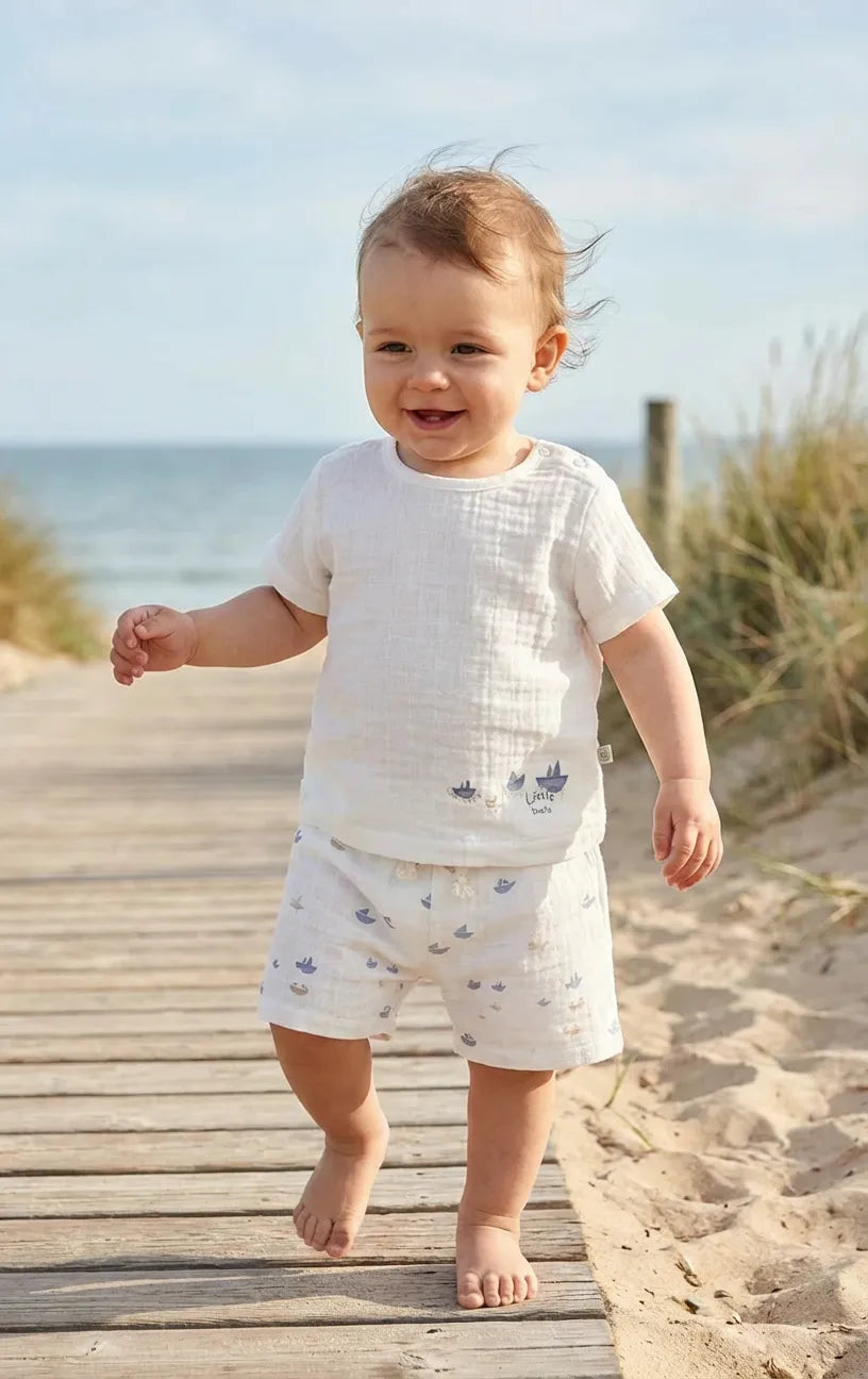 GOTS, Organik Pamuk, Müslin 2’li Bebek Takım, Yenidoğan, 3-18 Ay