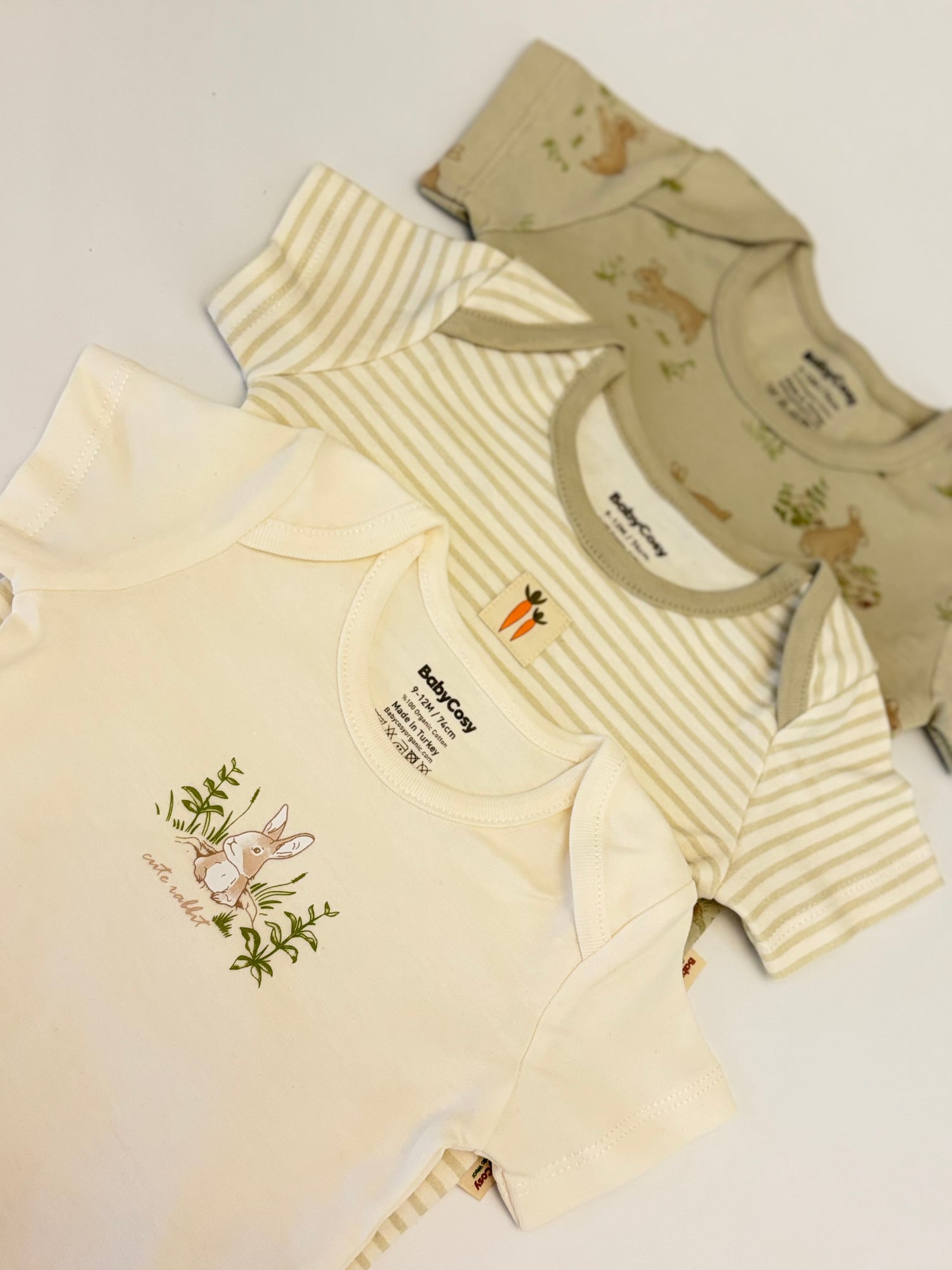 GOTS Sertifikalı, Organik Unisex Bebek 3&