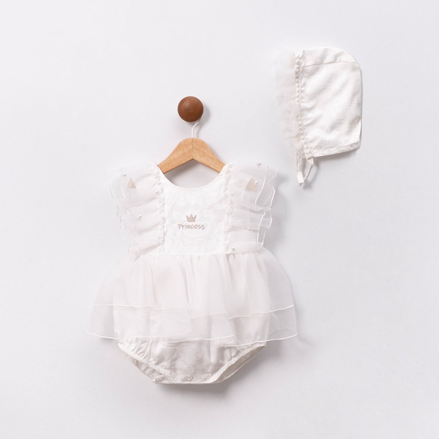 Prenses Tulum ve Şapka Takımı, Kız Bebek, 3–18 Ay