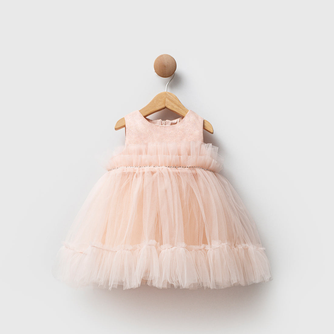 Salmon Tulle Princess Dress – 9-24 Months Special Occasion Baby Girl Dress