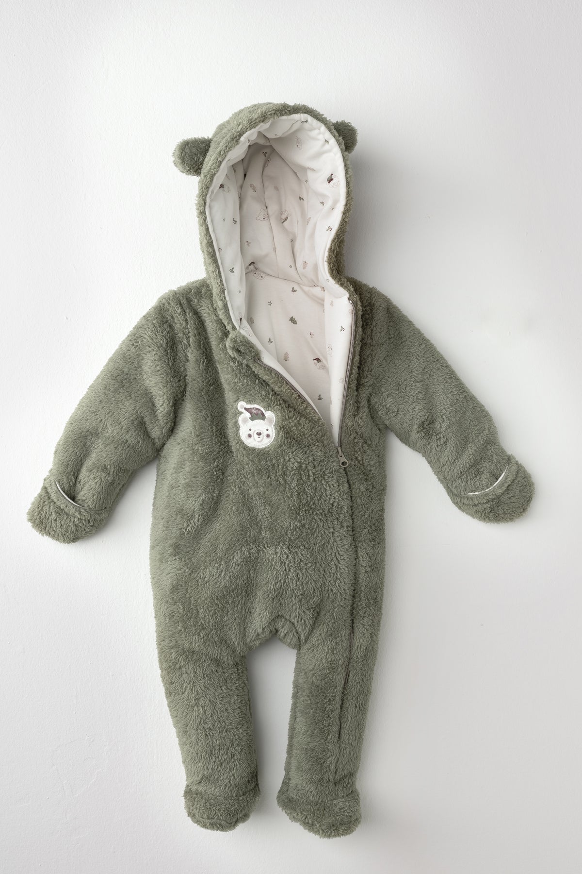 Welsoft, Kışlık, Kapüşonlu Unisex Bebek Tulumu 1-9 Ay