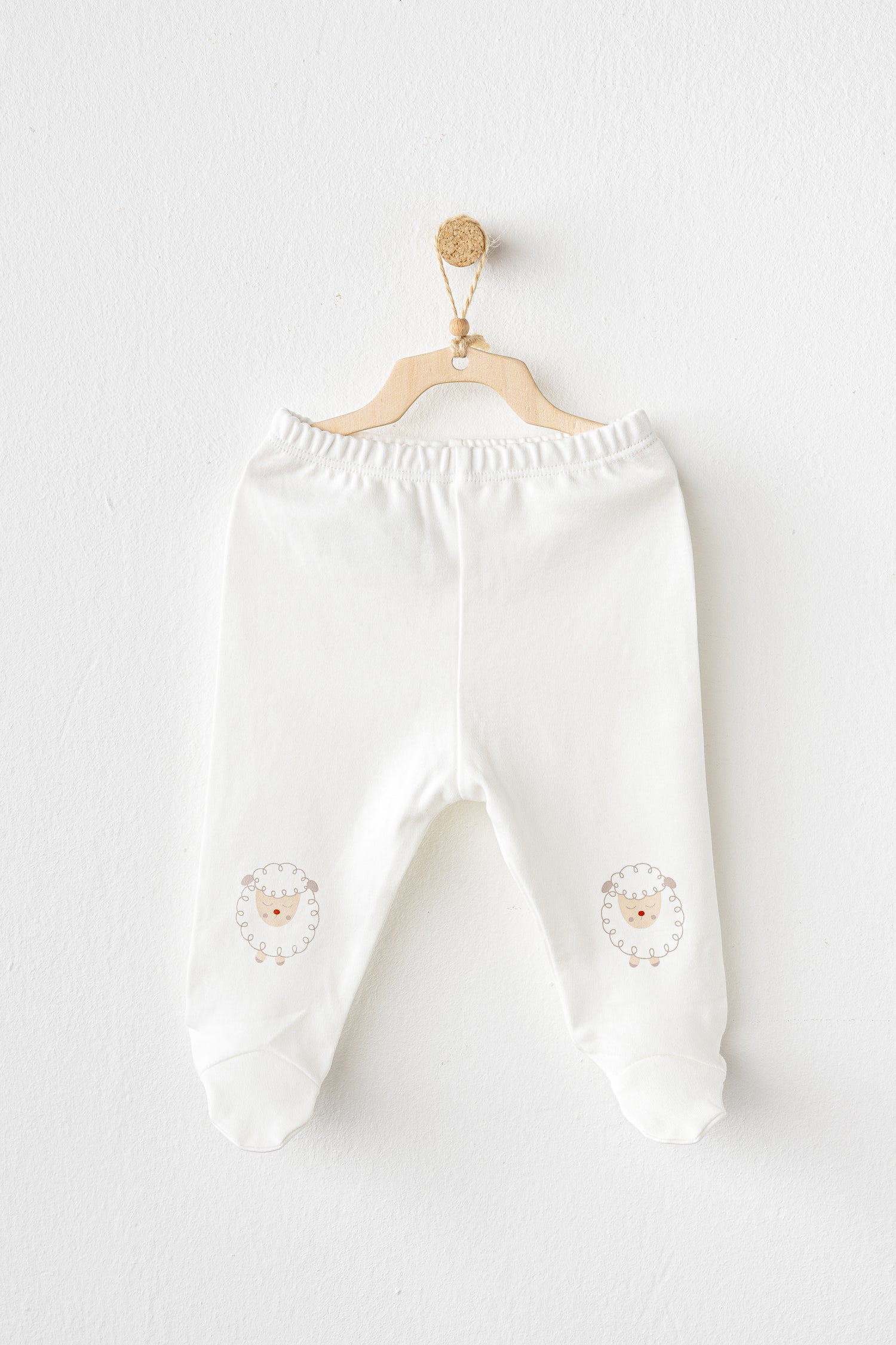 %100 Pamuk, Unisex Kuzucuk Desenli 10’lu Hastane Çıkışı, 0-3 Ay