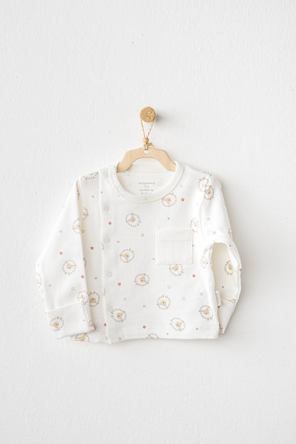 %100 Pamuk, Unisex Kuzucuk Desenli 10’lu Hastane Çıkışı, 0-3 Ay