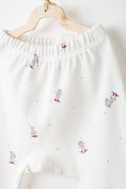 %100 Pamuk, Unisex Ayıcık Desenli 10’lu Hastane Çıkışı, 0-3 Ay
