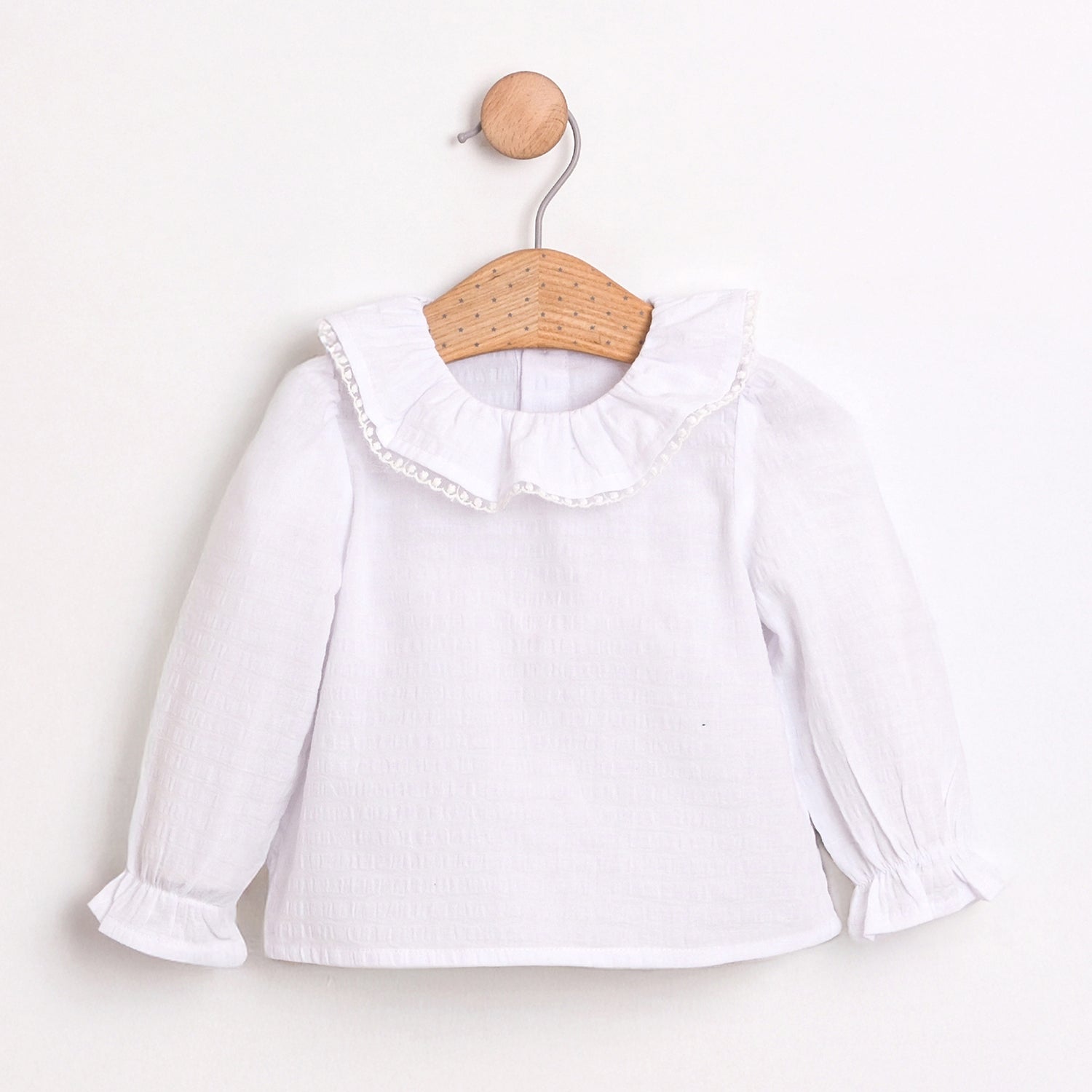 Yılbaşı, Ekose Desenli Elbise Tulum – Uzun Kollu, Fırfır Yakalı Kız Çocuk, 6-24 AY