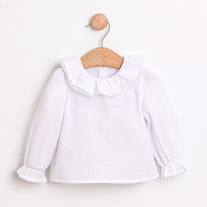 Yılbaşı, Ekose Desenli Elbise Tulum – Uzun Kollu, Fırfır Yakalı Kız Çocuk, 6-24 AY