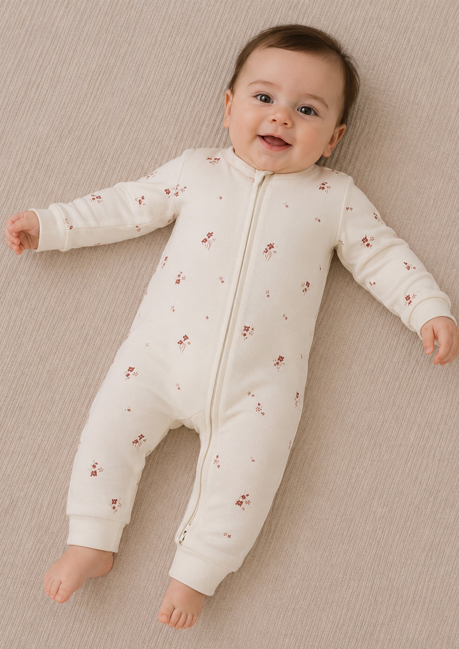 GOTS, % 100 Organik Pamuk, Kız Bebek Uyku Tulumu 1.5 TOG, 12-48 Ay