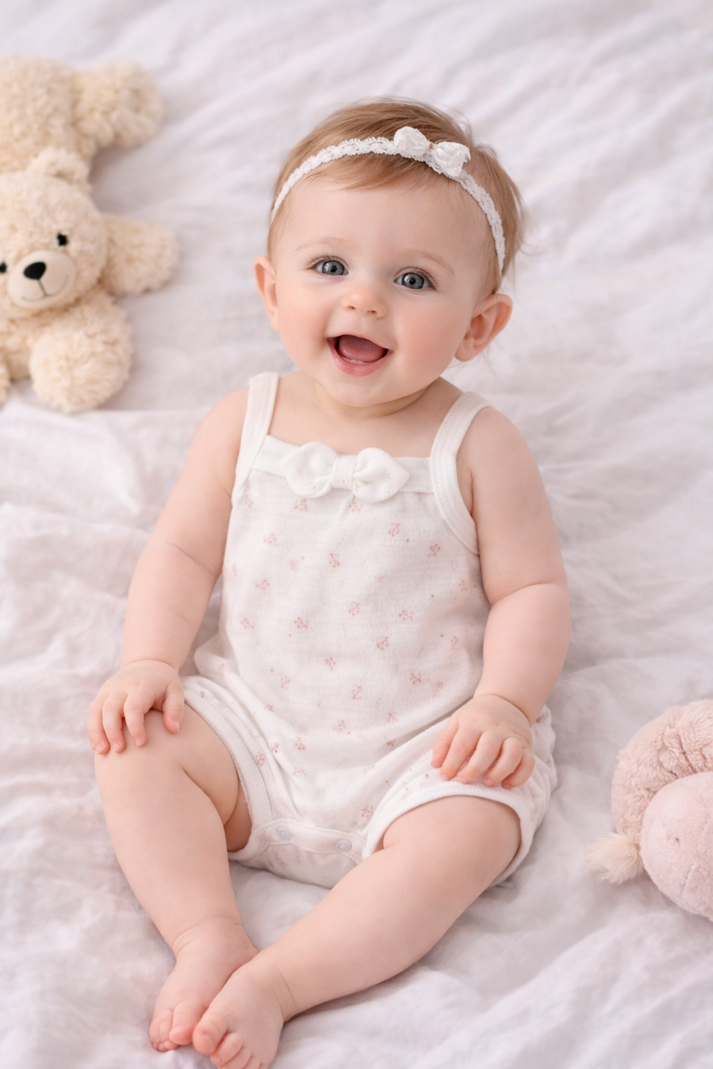 GOTS, Organik Kız Bebek Body, 3-24 Ay