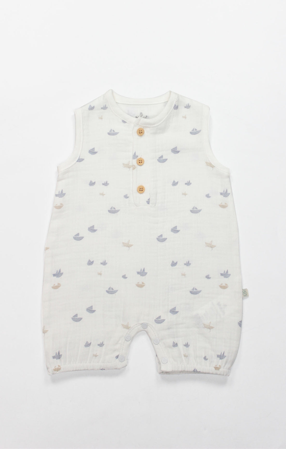 GOTS,Organik Müslin, Unisex Bebek Tulum, Yenidoğan, 0-9 Ay