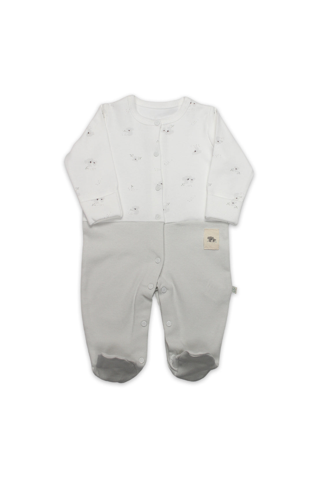 GOTS Sertifikalı Organik Bebek Tulumu, 0–6 Ay