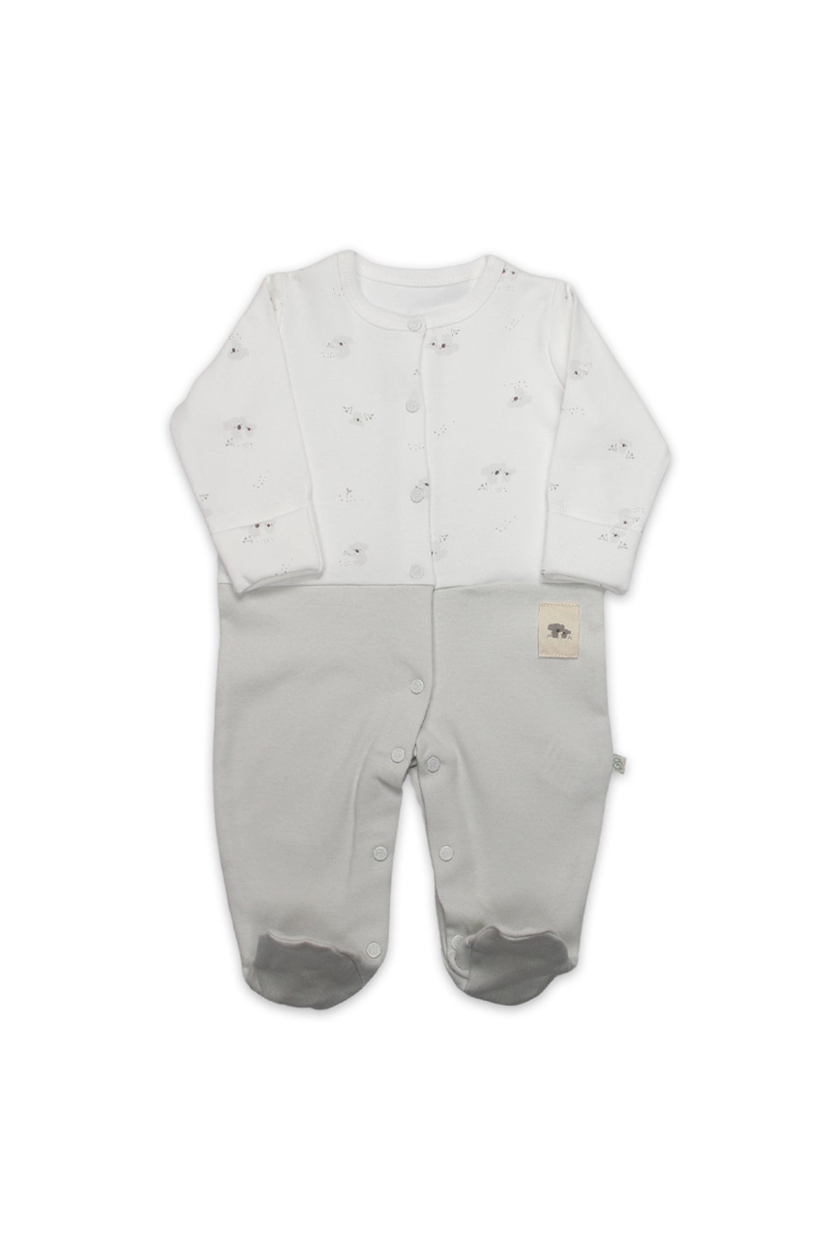 GOTS Sertifikalı Organik Bebek Tulumu, 0–6 Ay