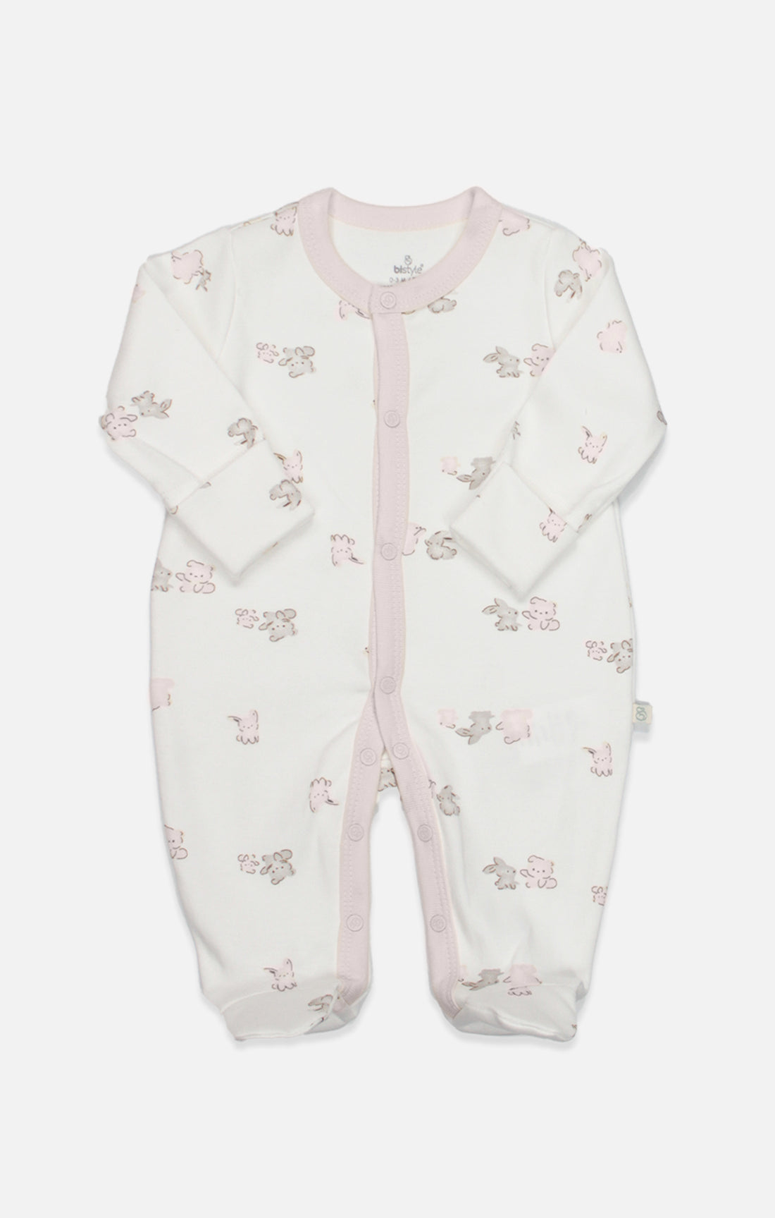 GOTS Organik Pamuk, Unisex Bebek Tulumu, 0-6 Ay