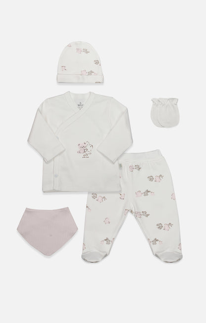 GOTS Sertifikalı Organik 5’li Hastane Çıkışı ve Yenidoğan Takımı, 0-6 Ay