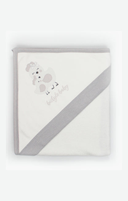 GOTS, Organik Pamuk, Bebek Yenidoğan Kapüşonlu Havlu 80x90 cm