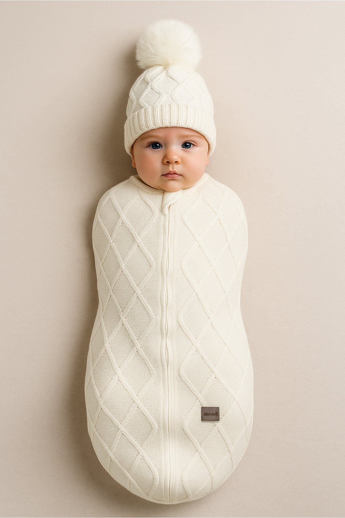 GOTS Sertifikalı Organik Triko Kundak &amp; Şapka Seti