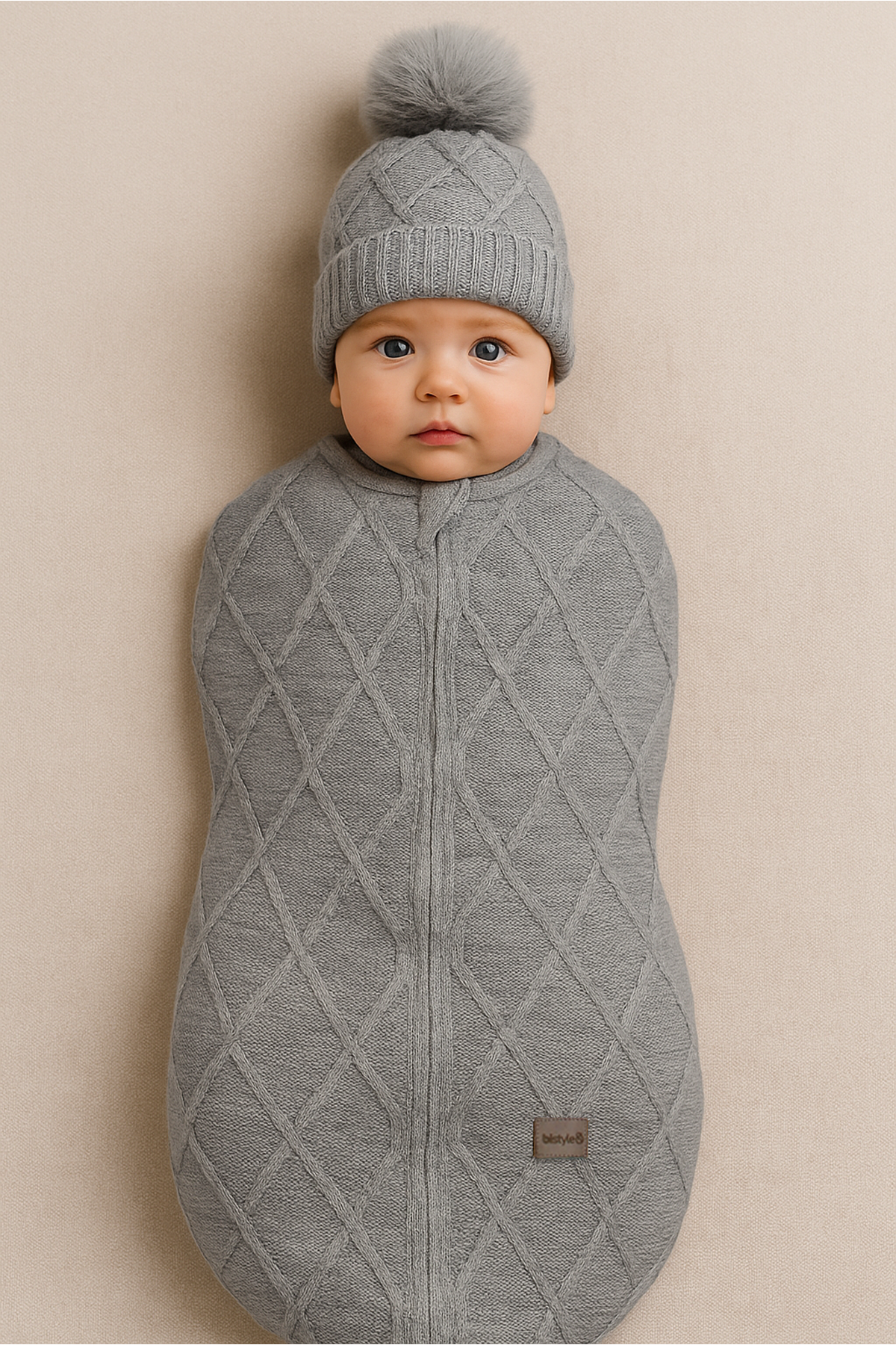 GOTS Certified Organic Knit Swaddle &amp;amp; Hat Set