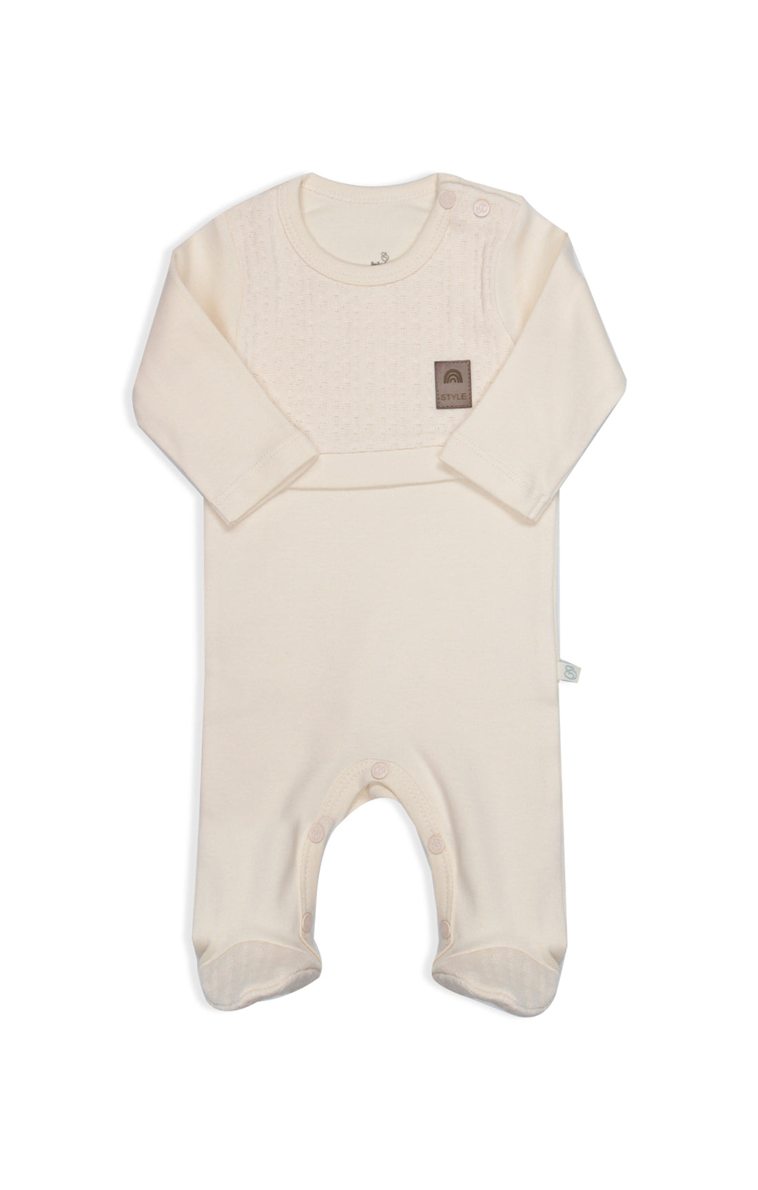 GOTS Sertifikalı Organik  Bebek Tulumu, Prematüre ve 0–9 Ay