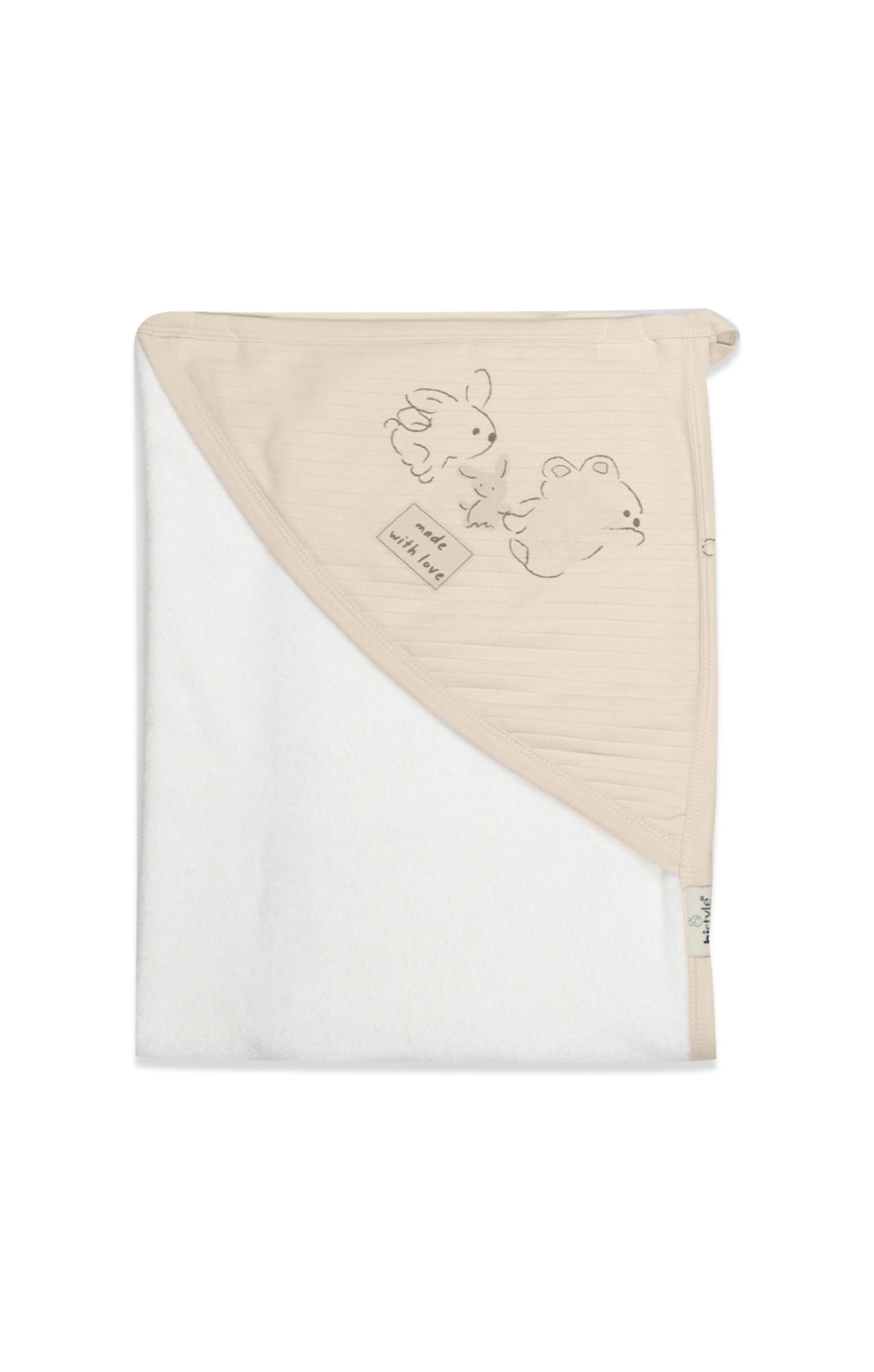 GOTS Sertifikalı Organik Kapüşonlu Bebek Havlusu