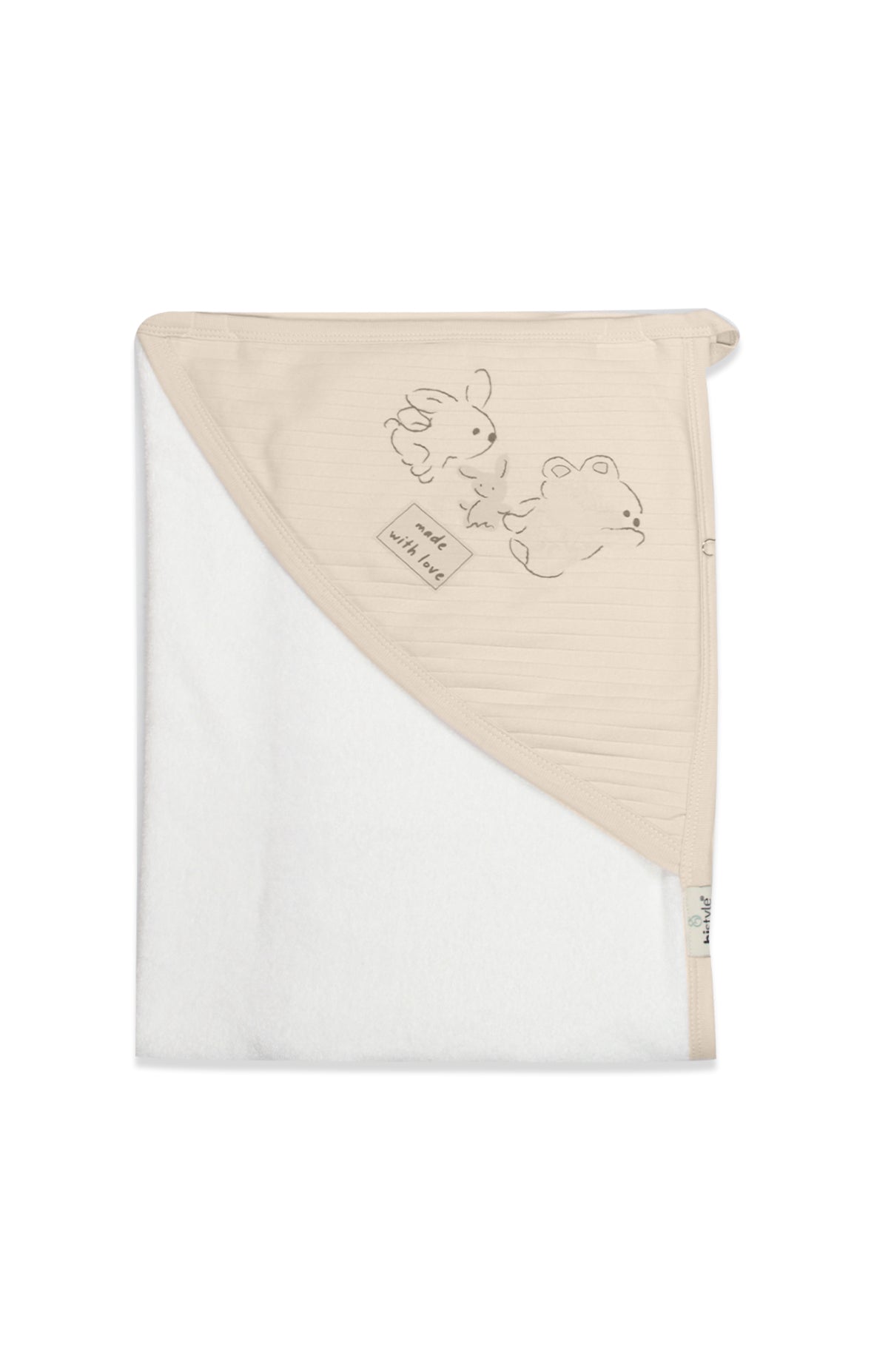 GOTS Sertifikalı Organik Kapüşonlu Bebek Havlusu