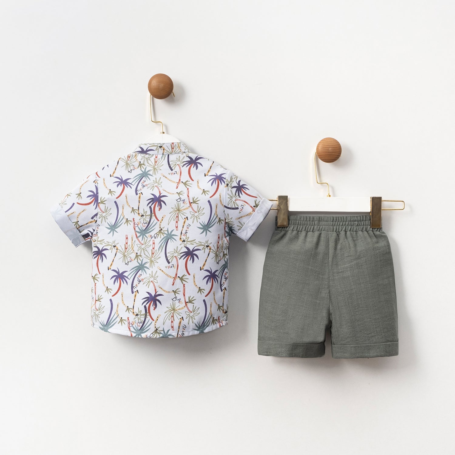Erkek Bebek 2’li Yazlık Takım, Gömlek ve Şort, 6–24 Ay
