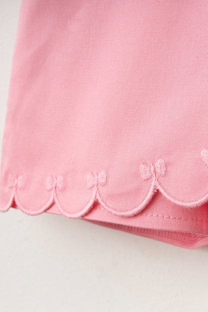 Pamuklu, Kız Çocuk Pembe Şort Etek,2-8 Yaş