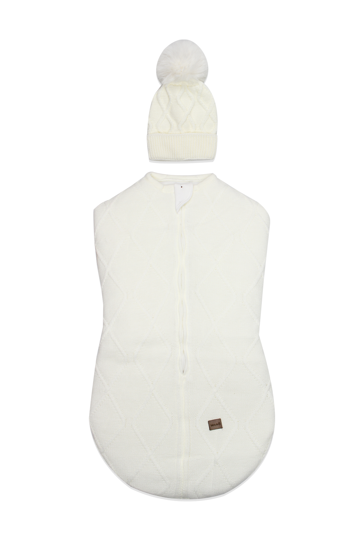 GOTS Sertifikalı Organik Triko Kundak &amp; Şapka Seti