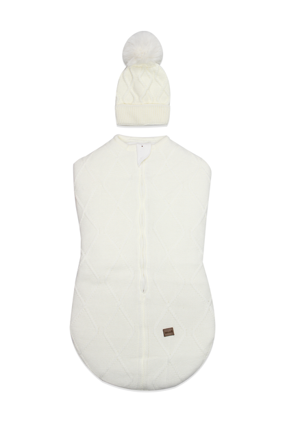 GOTS Sertifikalı Organik Triko Kundak &amp; Şapka Seti