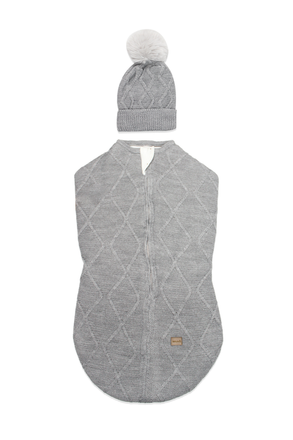 GOTS Certified Organic Knit Swaddle &amp;amp; Hat Set