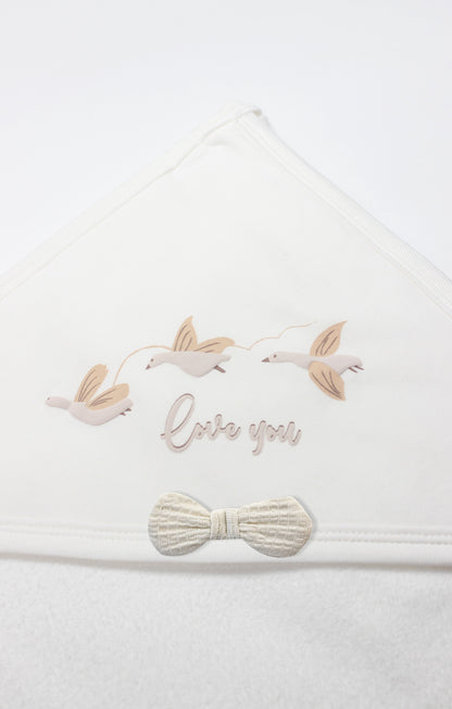 GOTS, Organik Pamuk, Bebek Havlusu, Yenidoğan, 85x90 cm