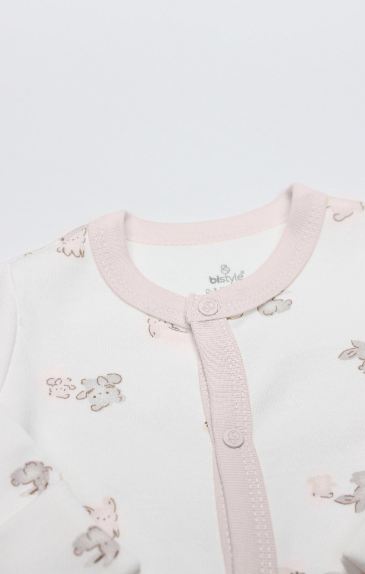 GOTS Organik Pamuk, Unisex Bebek Tulumu, 0-6 Ay