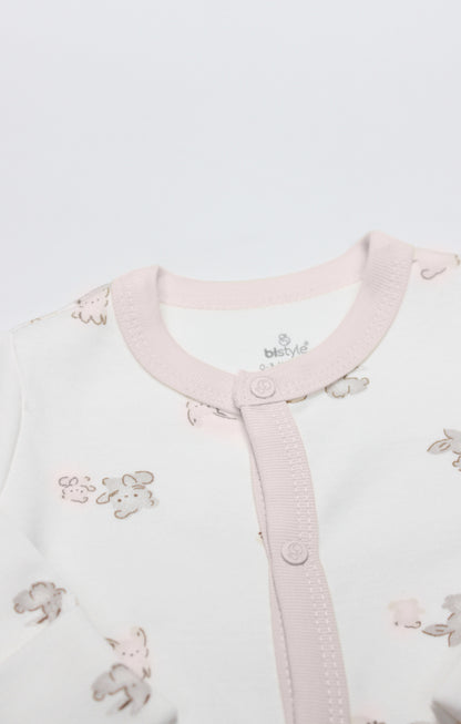 GOTS Organik Pamuk, Unisex Bebek Tulumu, 0-6 Ay