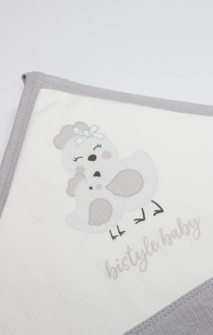 GOTS, Organik Pamuk, Bebek Yenidoğan Kapüşonlu Havlu 80x90 cm