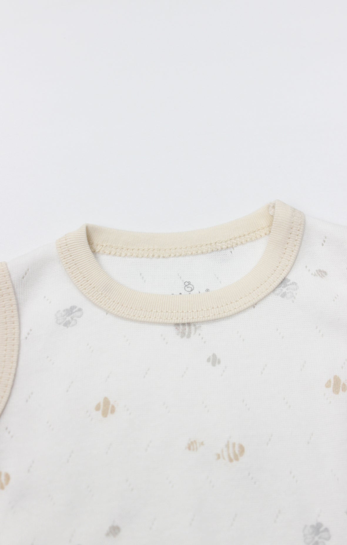 GOTS, Organik Pamuk, Jakarlı,Unisex Bebek Body, 0-24 Ay