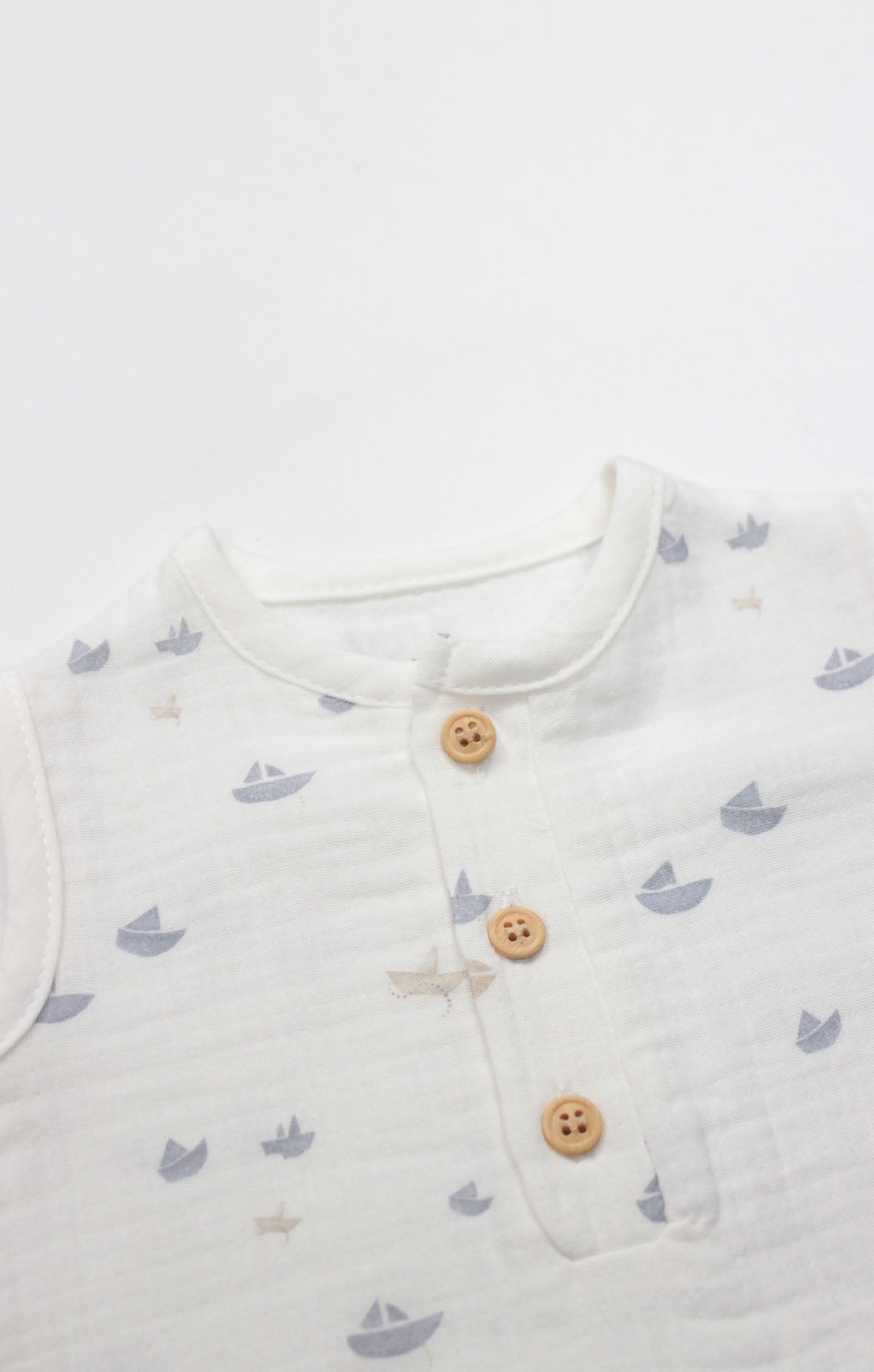 GOTS,Organik Müslin, Unisex Bebek Tulum, Yenidoğan, 0-9 Ay