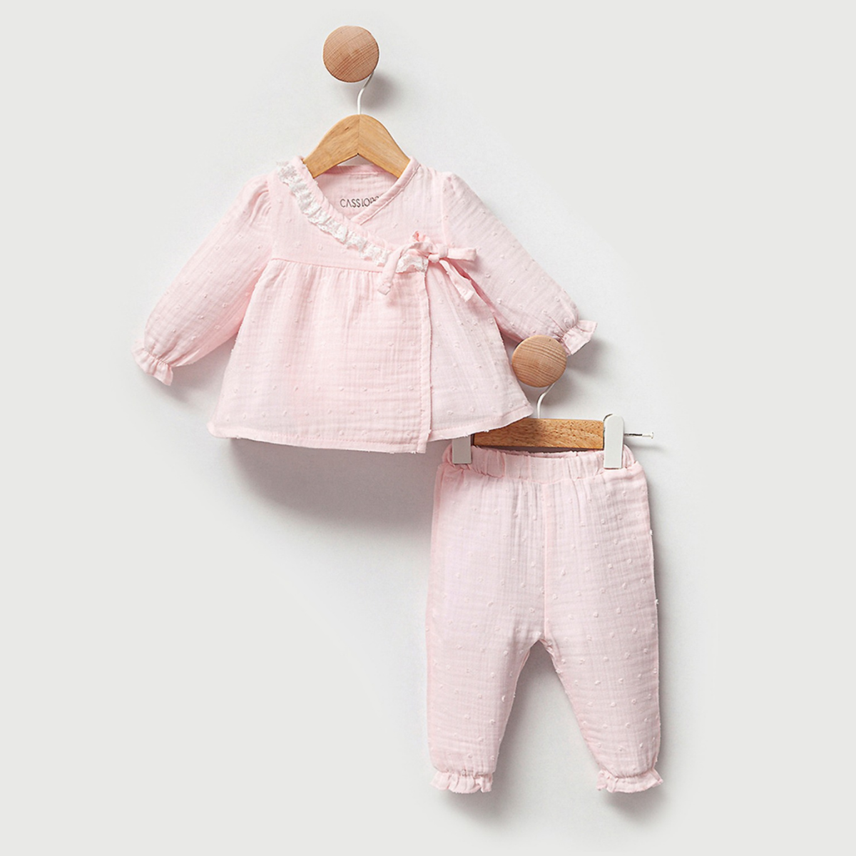 100% Cotton, Muslin Girl 2-Piece Set, 3-9 Months