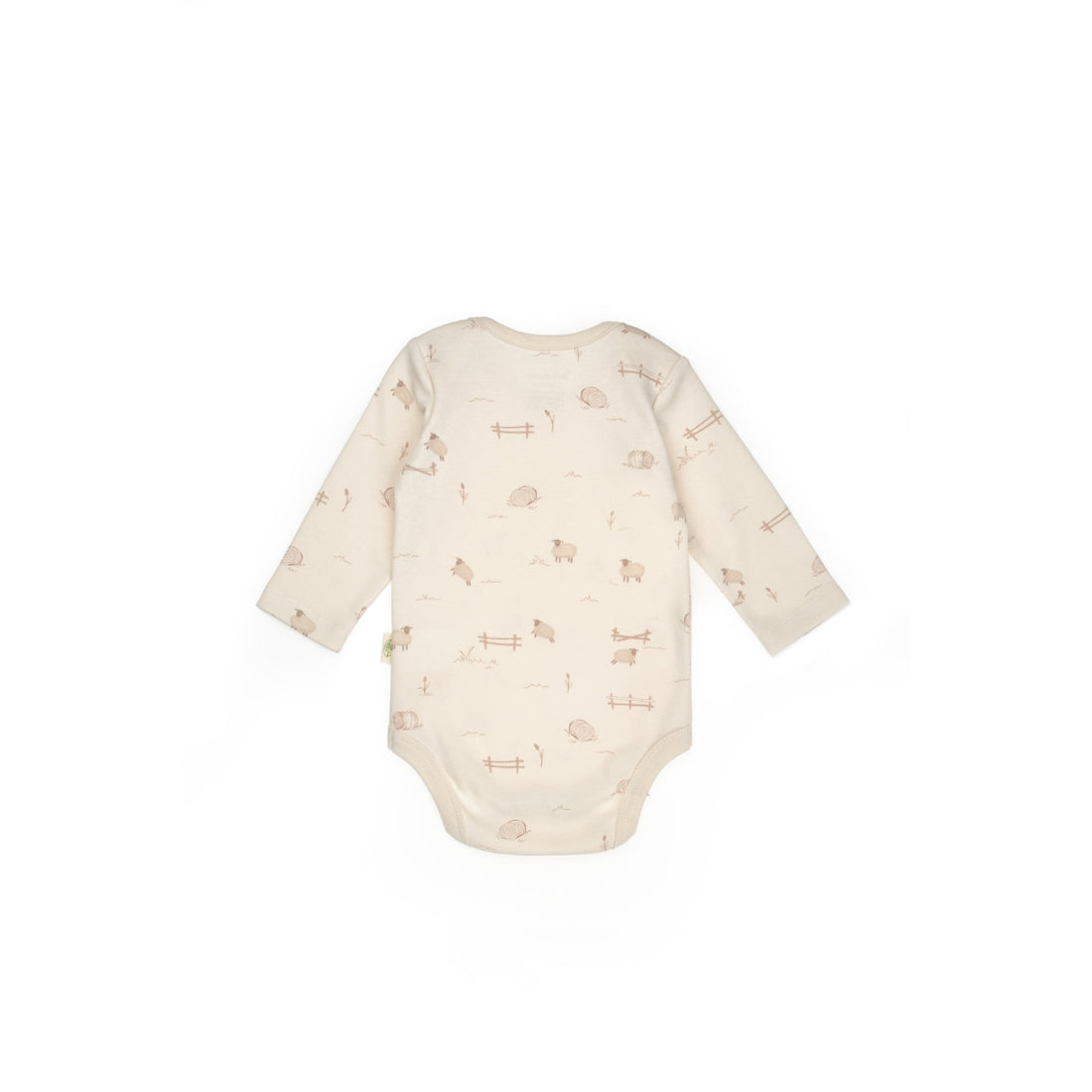 GOTS Sertifikalı, Organik, Uzun Kollu, Unisex, Kuzu Desenli 2&