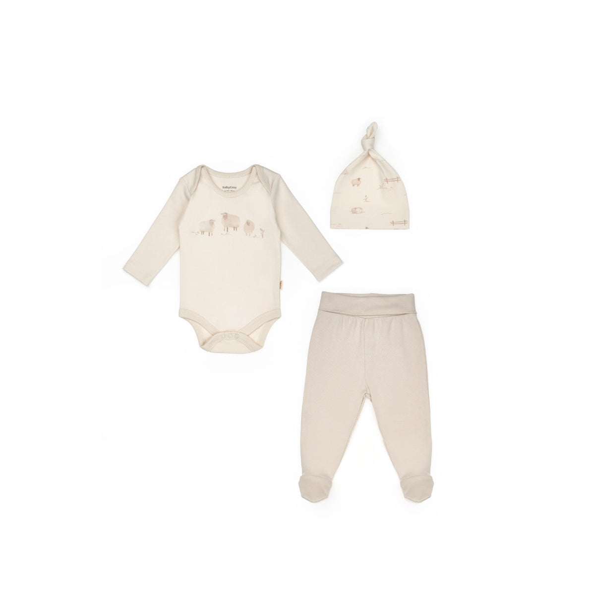 GOTS Sertifikalı, Organik, Unisex, Kuzu Desenli, 3&